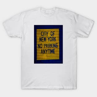 City of New York No Parking Any Time T-Shirt